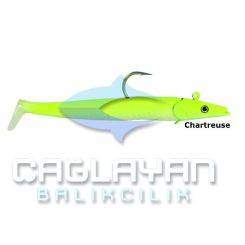 Savage gear Sandeel 12.5 cm 23 gr 2+1 Adet Suni Yem Chartreuse