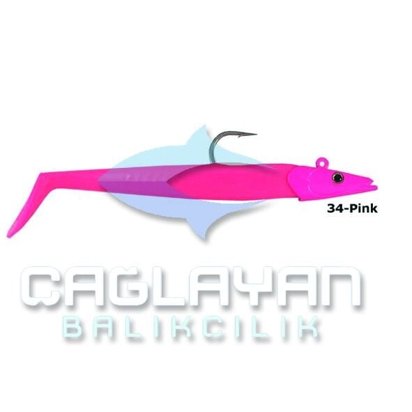 Savage gear Sandeel 12.5 cm 23 gr 2+1 Adet Suni Yem Pink