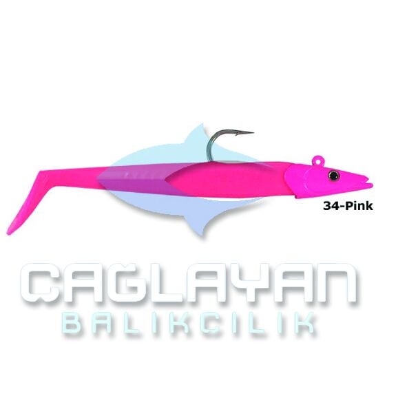 Savage gear Sandeel 12.5 cm 23 gr 2+1 Adet Suni Yem Pink