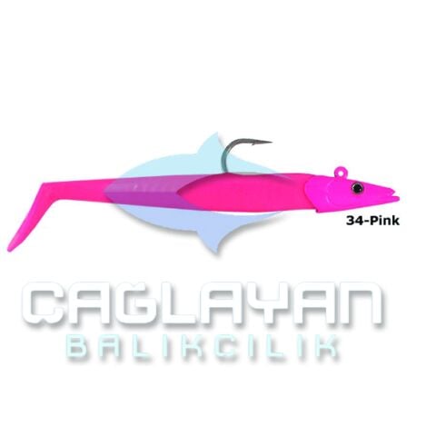 Savage gear Sandeel 12.5 cm 23 gr 2+1 Adet Suni Yem Pink