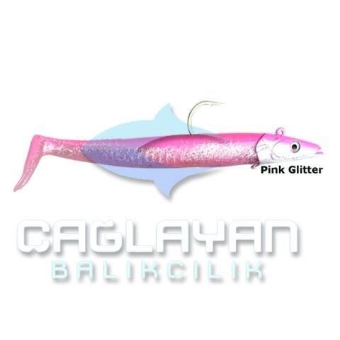 Savage gear Sandeel 12.5 cm 23 gr 2+1 Adet Suni Yem Pink Glitter
