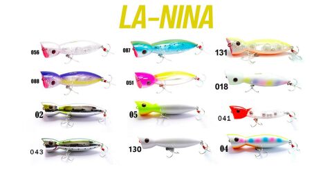 Fujin La-Nina Maket Balık Su Üstü Popper 056 White Flash