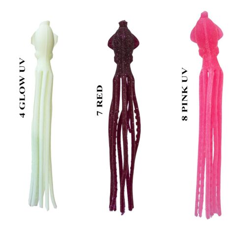 Ryuji Octopus 90 mm (5 Adet) Pink UV