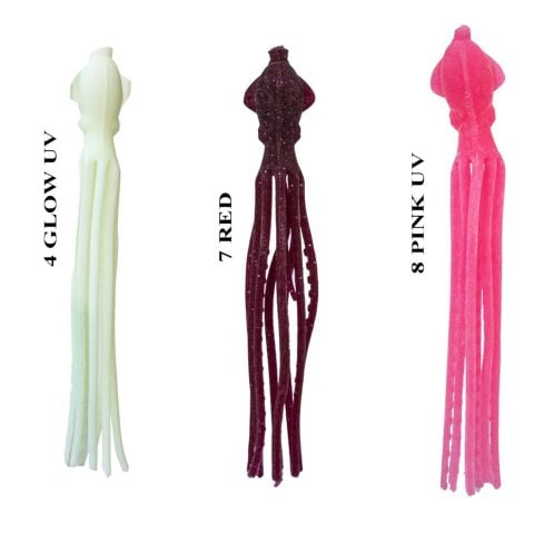 Ryuji Octopus 90 mm (5 Adet) Pink UV