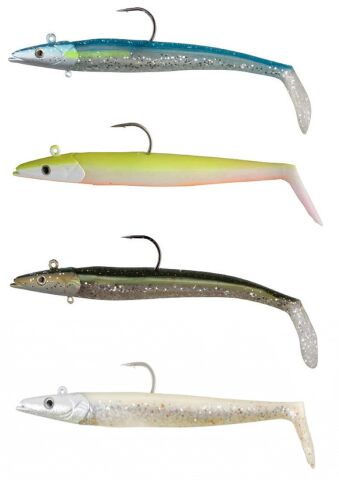 Savage gear Sandeel 17cm 65g  2+1 Parça Suni Yem Blue Silver