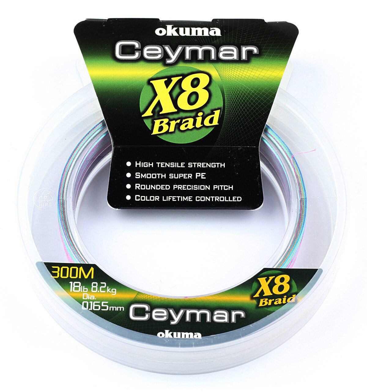 Okuma Ceymar (Multı Color) 300mt 8 Kat Örgü İp 0,165 mm