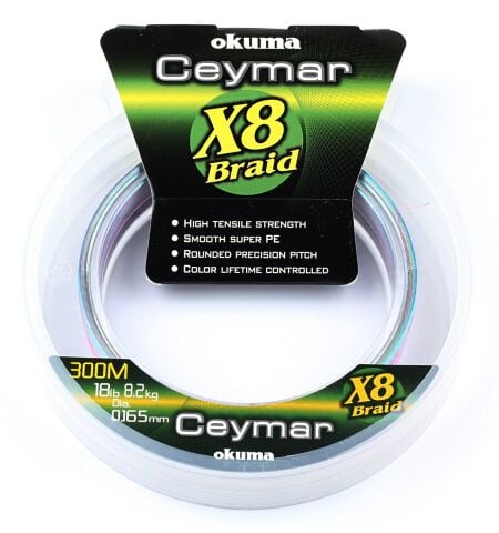 Okuma Ceymar (Multı Color) 300mt 8 Kat Örgü İp 0,165 mm