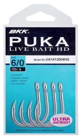 BKK Puka Livebait HD İğne 2/0 5 Pcs