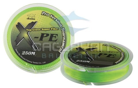 Okuma X-PE Dynema 8 Kat 250 mt Green Örgü İp 0,30 mm
