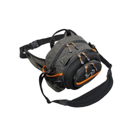 DAIWA BALIKÇI ÇANTASI GRİ TURUNCU BEL VE OMUZ ASKILI 30*22*18