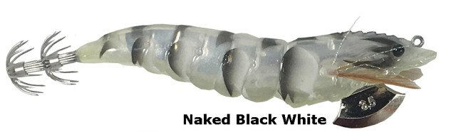 Savage gear 3D Shırımp Egı Jıg 7.5 cm 14 gr Suni Yem Naked Black White