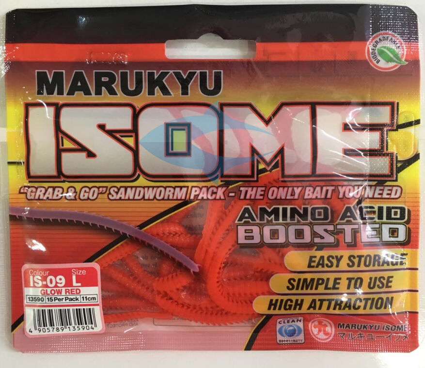 Marukyu Isome L 11cm LRF Silikon Yem-Glow Red