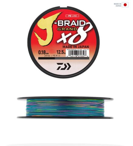 Daiwa JB Grand 8B 300m Multi Color İp Misina 0,22 MM