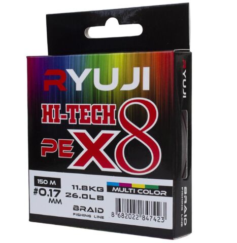 Ryuji Hi-Tech X8 150m 0.08 mm Multi Color İp Misina