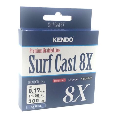 Kendo Surf Cast 8X Fıghtıng 300 mt Örgü İp ( ICE BLUE) 0,21mm