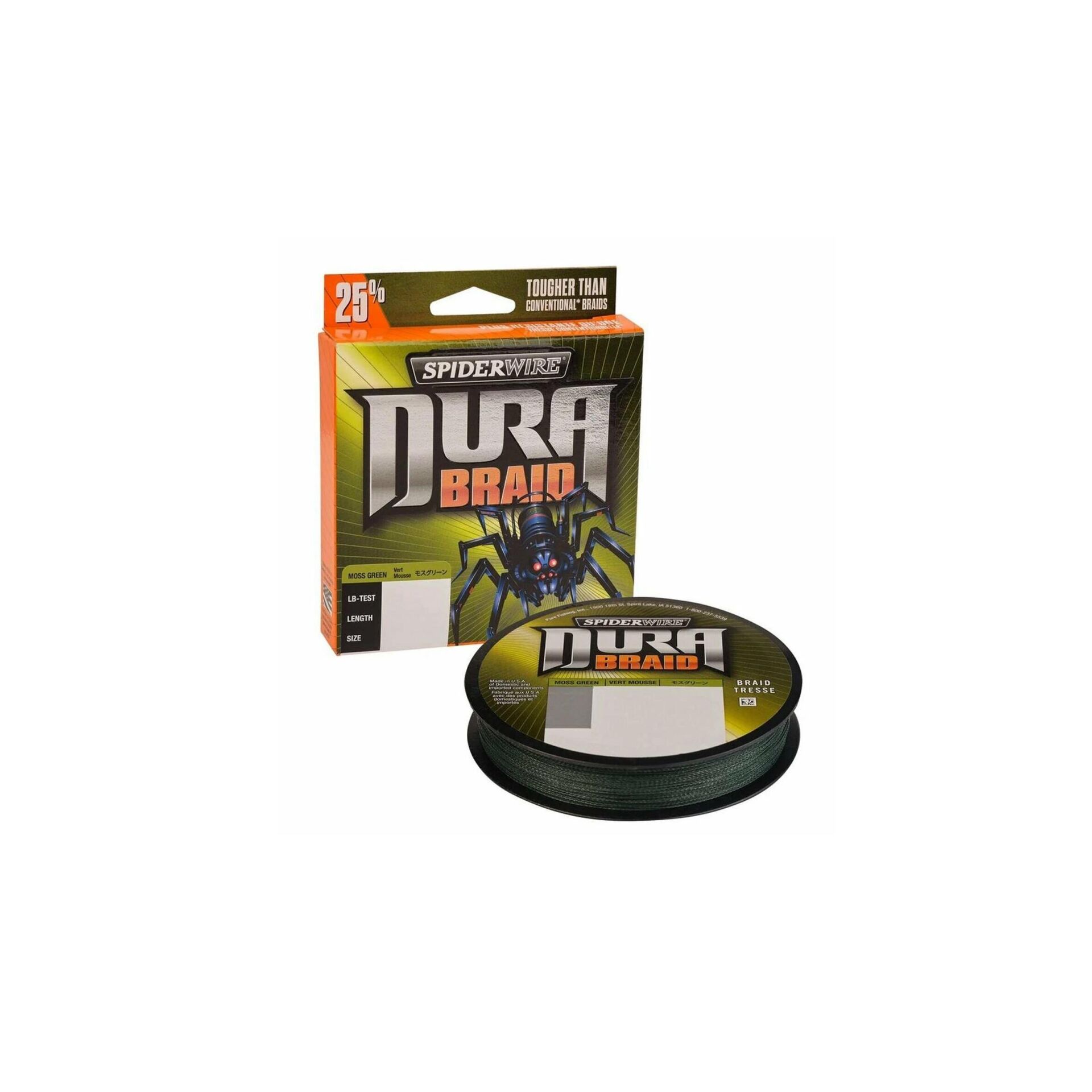 Spider Wire Dura Braid 275m Moss Green 0.28mm