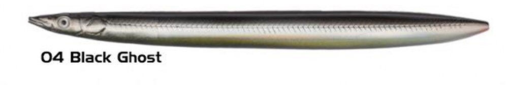 Savage gear B-SG Line Thru Sandeel 125mm 19g 04-Black Ghost