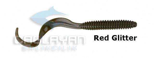 Savage gear LB Rib Worm 110 mm 8 Adet Suni Yem Red Glitter