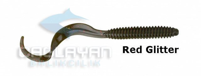 Savage gear LB Rib Worm 110 mm 8 Adet Suni Yem Red Glitter