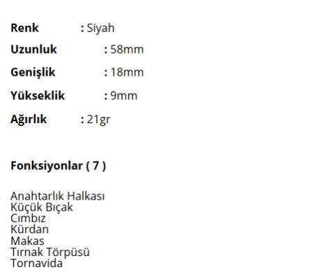 Victorinox 0.6223.3 Classic Çakı Siyah