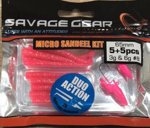 Savage gear Lrf Micro Sandeel Kit 12 Adet(1+1.5+5) Suni Yem Pink