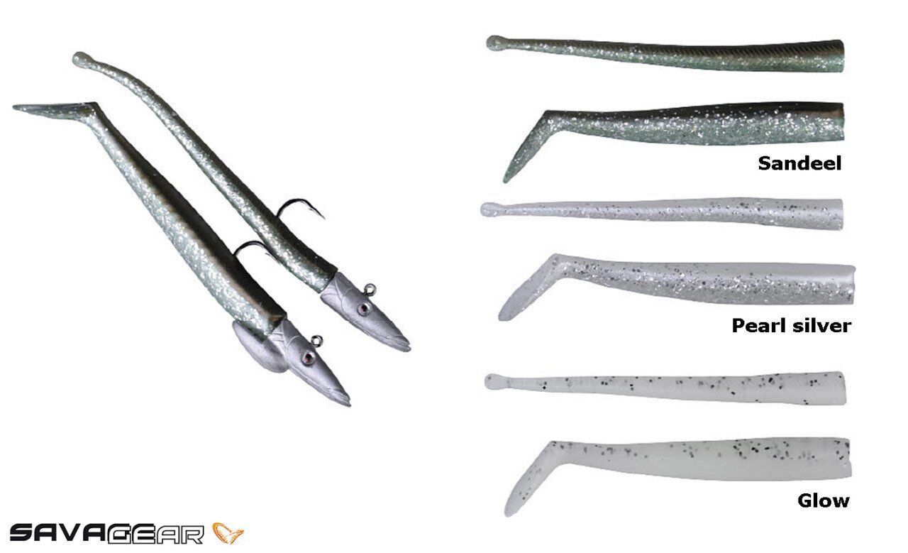 Savage gear Mini Sandeel Kit 10 Adet (12+1+4+4) Suni Yem Pearl Silver