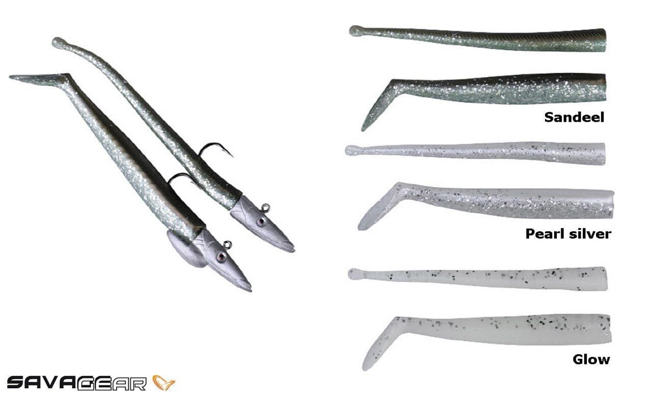 Savage gear Mini Sandeel Kit 10 Adet (12+1+4+4) Suni Yem Pearl Silver