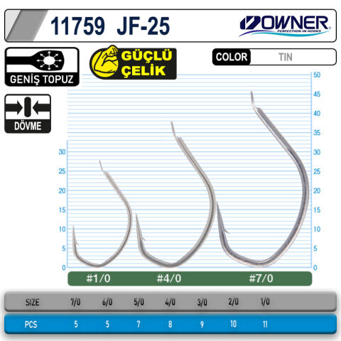 Owner 11759 Jigger Light Hold Jig İğnesi - 6/0