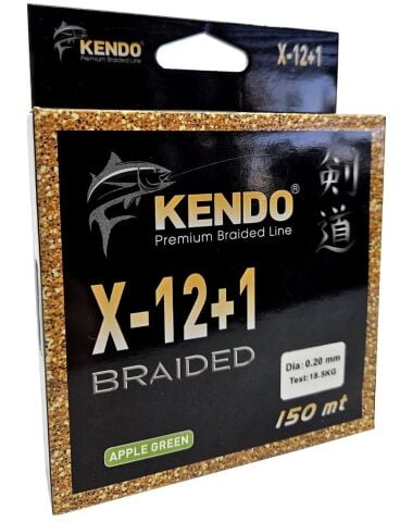 Kendo X-12+1 Braided 150m Apple Green Örgü İp 0,12mm