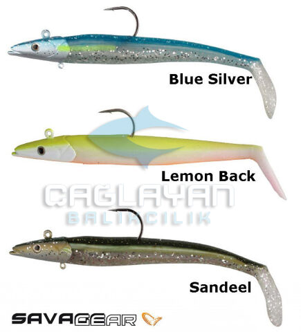 Savage gear Sandeel 18 cm 100 gr 2+1 Adet Suni Yem Lemon Back