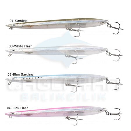 Savage gear Sandeel Surf Walker 155 23g Suni Yem 03-White Flash